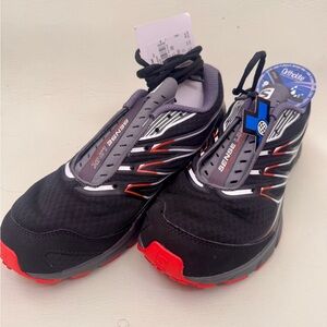Salomon Sense Link, Men's Trail Running, U.S. 8.5, Black, Dark Cloud, Tomato Red
